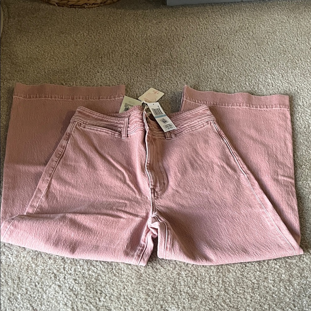 Faherty Women's Dusty Pink Flare Jeans